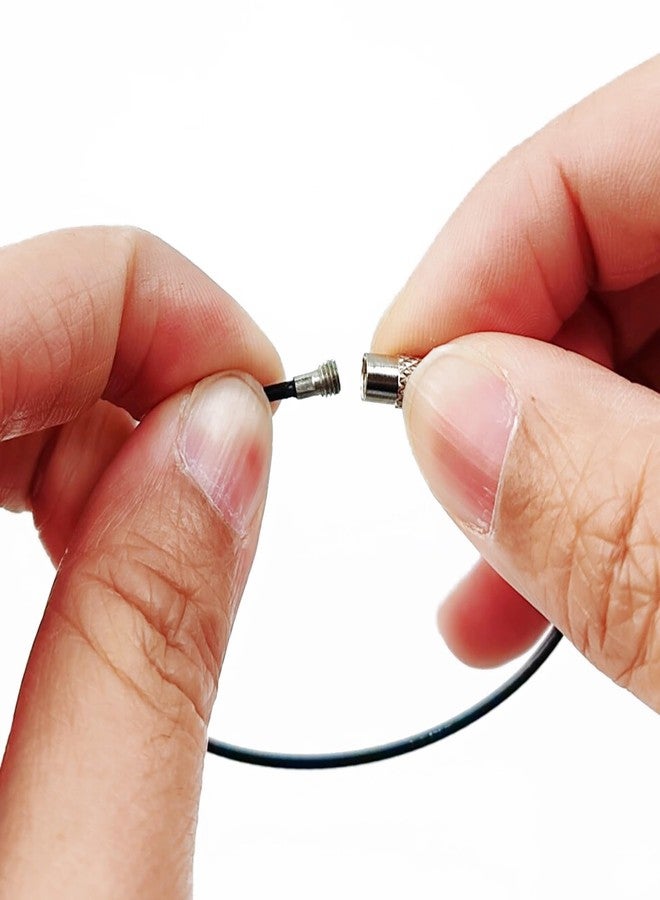 ROYHOO 50PCS Black Stainless Steel Wire Keychains Cable, Key Rings, Heavy Duty Luggage Tags Loops Tag Keepers 1.5mm Twist Barrel (Cable Length: 5.9 inches) - Image 4